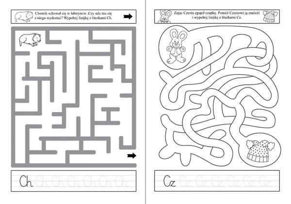 Kolorowanka Łamigłówki - Przejdź Labirynt