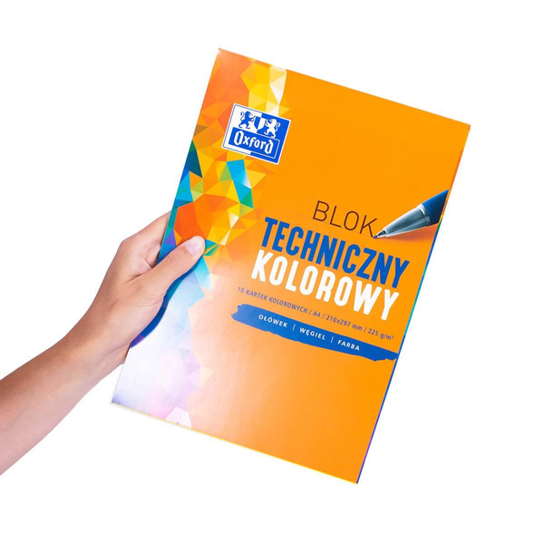 Blok techniczny kolorowy A4 10 kartek Oxford