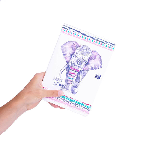 Zeszyt Oxford 95x148 w kratkę 48 kartek Boho