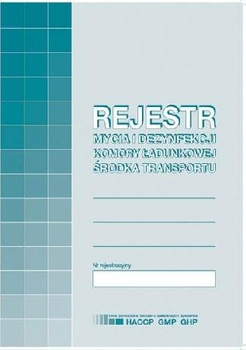 Rejestr mycia i dezynfekcji komory ładunkowej środka transportu