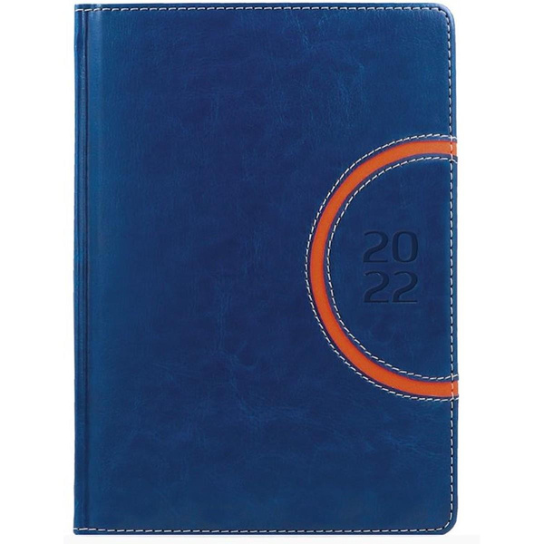 Kalendarz książkowy Combo granatowo-pomarańczowy A5 2026 rok