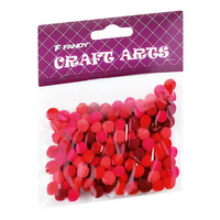 Pompony Fandy czerwone