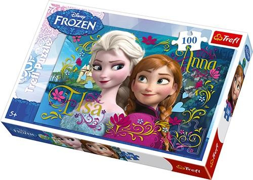 Puzzle 100 Anna i Elsa Kraina Lodu Trefl