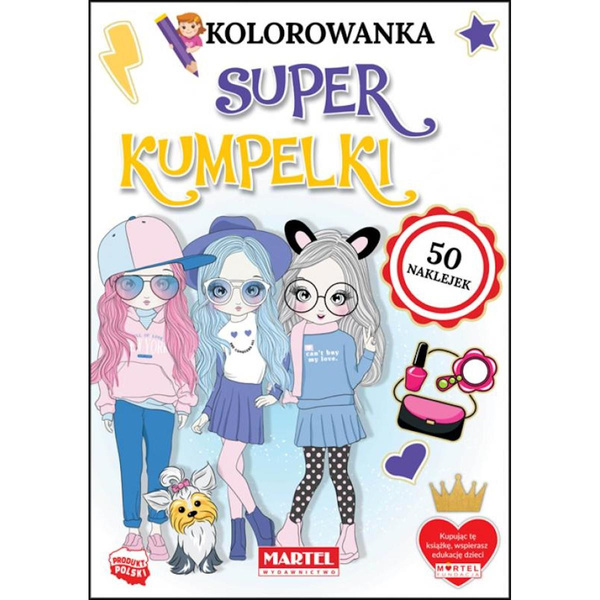 Kolorowanka z naklejkami Super kumpelki