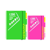 Kołozeszyt z zakładkami A4 100 kartek kratka Astrapap Neon Line