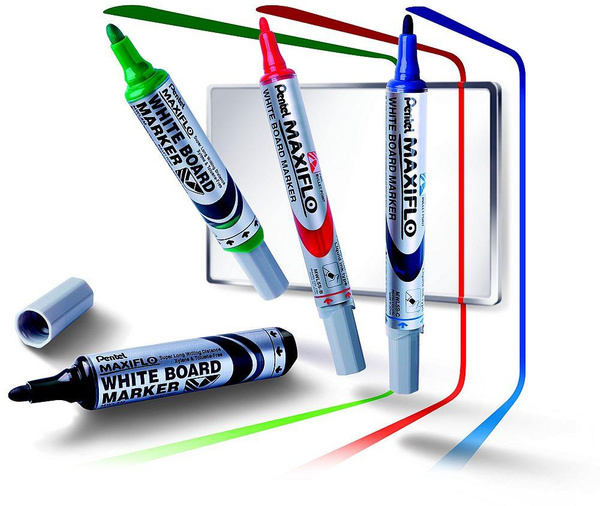 Marker suchościeralny Pentel Maxiflo MWL5M gruby 6mm czarny