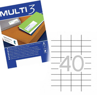 Etykiety samoprzylepne Multi 3 uniwersalne białe 52.5x29.7mm