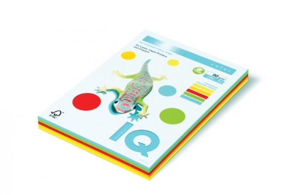 Papier ksero kolorowy A4 80g mix 4 intensywne kolorów IQ Color