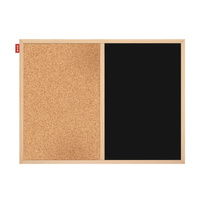 Tablica Duo Memobe powierzchnia korkowa i kredowa magnetyczna 60x40cm