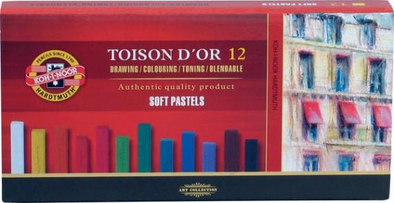 Pastele suche Koh-i-noor Toison D`or 12 kolorów