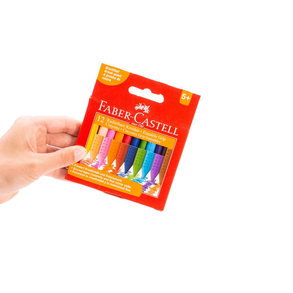 Kredki woskowe Faber Castell Grip trójkątne 12 kolorów