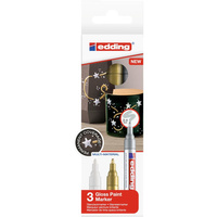 Marker olejowy Edding kreatywny metaliczny 3 kolory