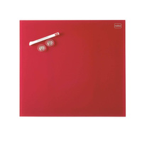 Tablica magnetyczna szklana 45x45 cm Diamond Nobo czerwony