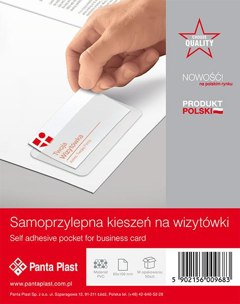 Kieszeń samoprzylepna na wizytówki 100x60