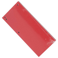 Przekładki do segregatora 1/3 A4 kartonowe kolorowe KBK czerwony