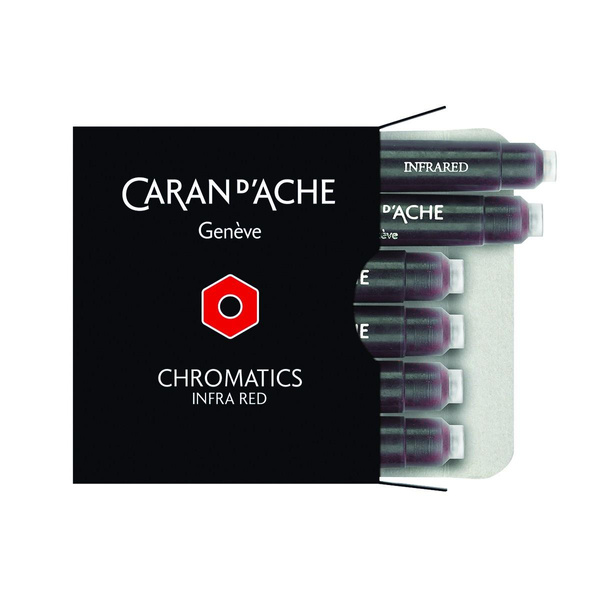 Naboje do pióra Caran d`Ache Chromatics czerwony