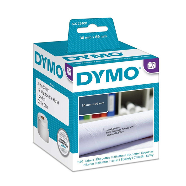 Etykiety Dymo LabelWriter papierowe białe 89x36mm duże adresowe