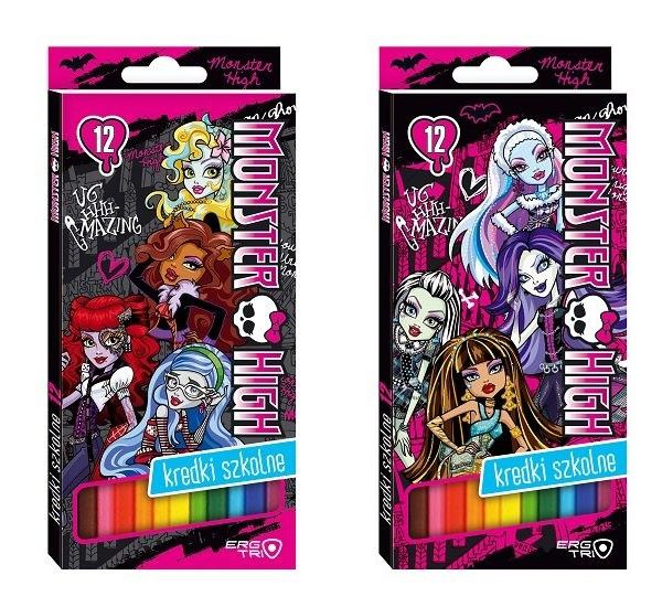 Kredki ołówkowe Monster High 12 kolorów trójkątne