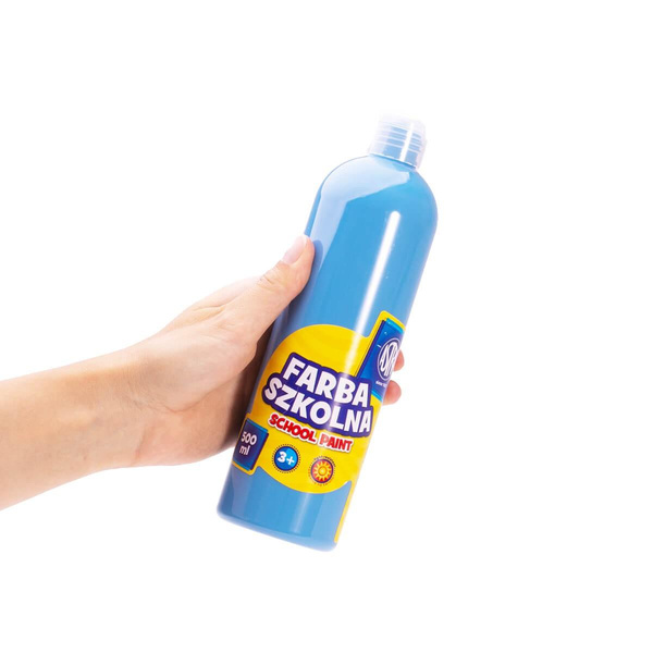 Farba plakatowa w butelce 500ml niebieska Astra