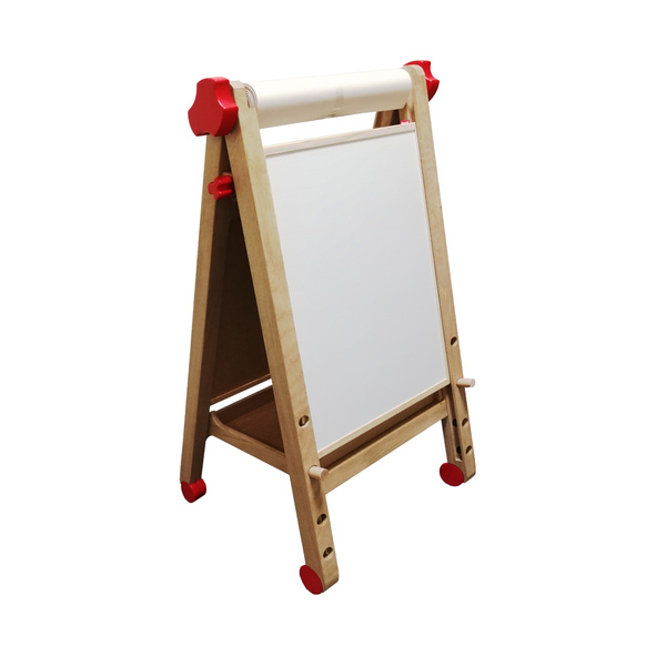 Stojak edukacyjny dla dzieci Memobe 2 wsuwane tablice 51x51x98 cm