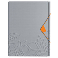 Teczka z przegródkami A4 szara 6 przegród PP Urban Chic Leitz