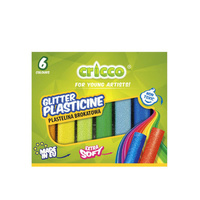 Plastelina brokatowa Cricco 6 kolorów