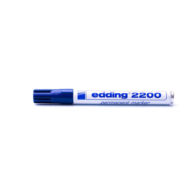 Marker permanentny Edding 2200 końcówka ścięta aluminiowy niebieski