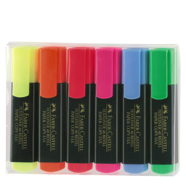 Zakreślacze Faber Castell Textliner 48 Refill 6 sztuk