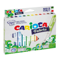 Pisaki do tkanin Cromatex 12 kolorów Carioca