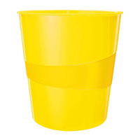 Kosz biurowy 15l Leitz Wow metalik żółty