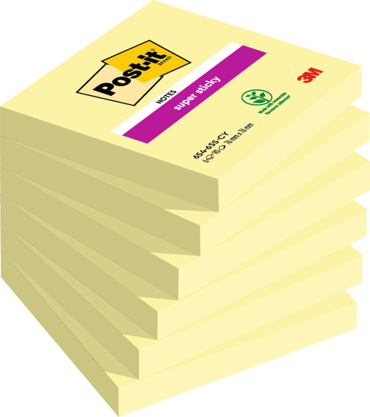 Karteczki samoprzylepne 76x76mm Post-it Super Sticky 654-S
