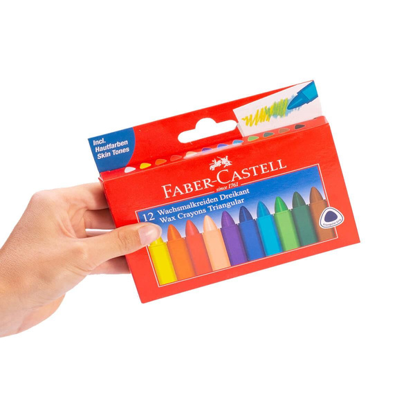 Kredki świecowe Faber Castell trójkątne 12 kolorów
