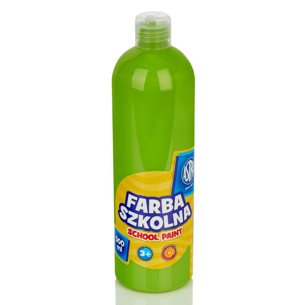 Farba plakatowa w butelce 500ml limonkowa Astra