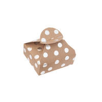 Pudełka składane candy box 6x7,5x2,5cm srebrne kropki DP Craft