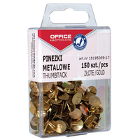 Pinezki złote 150 sztuk Office Products