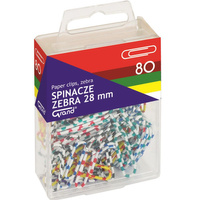 Kolorowe spinacze 28mm zebra Grand