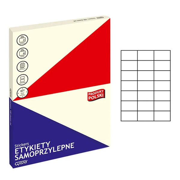 Etykiety samoprzylepne Grand 70x42.3 mm