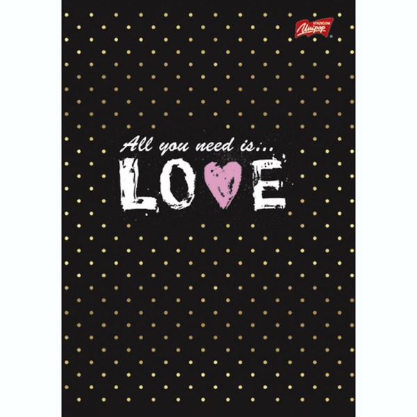 Zeszyt A5 w linię 60 kartek laminowany Golden Love Unipap