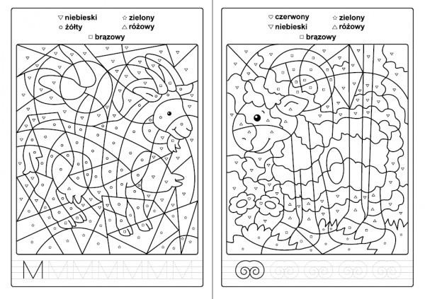 Kolorowanka Łamigłówki - Pokoloruj