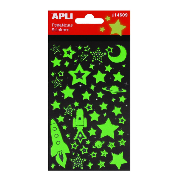 Naklejki dla dzieci Apli Stars świecące w nocy