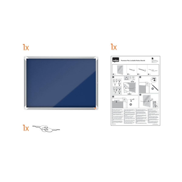 Gablota filcowa wewnętrzna Nobo Premium Plus 709x668mm niebieski