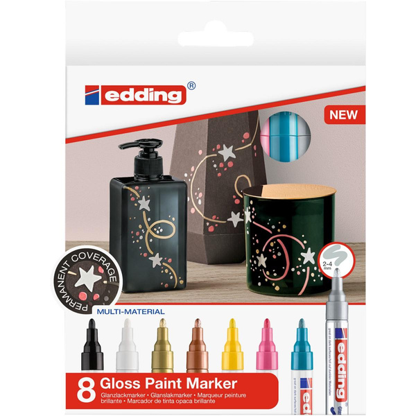 Marker olejowy Edding kreatywny 8 kolorów