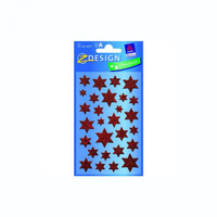 Naklejki świąteczne Boże Narodzenie Gwiazdki czerwone Zweckform