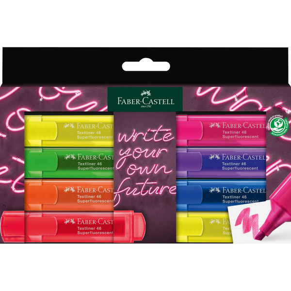 Zakreślacz Faber Castell Super Neon 1546 8 kolorów