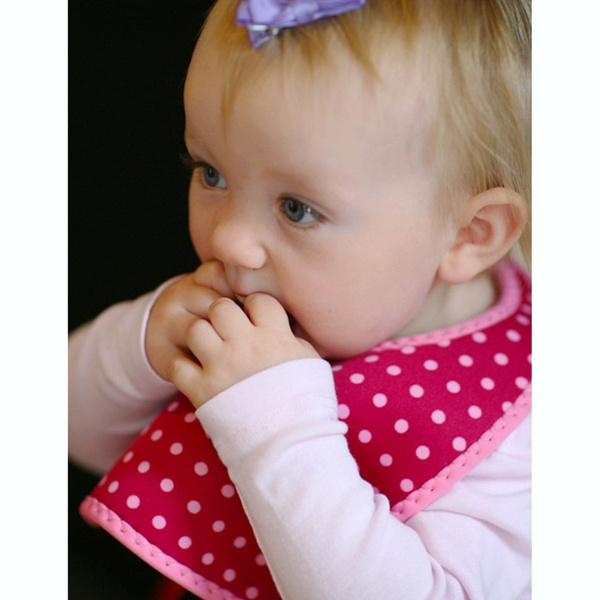 Śliniak dla dzieci Baby Pink Mini Dots 2 sztuki