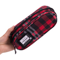 Piórnik saszetka dwukomorowa XL Head HD-91 w czerwoną szkocką kratkę