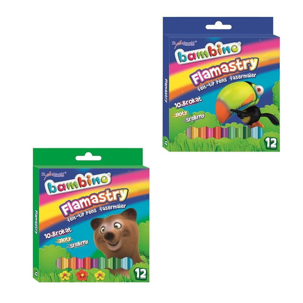 Pisaki brokatowe Bambino 12 kolorów