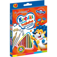 Kredki ołówkowe Bambino 18 kolorów trójkątne