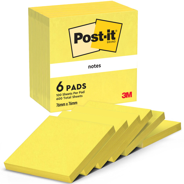 Karteczki samoprzylepne 76x76mm Post-it jaskrawy żółty