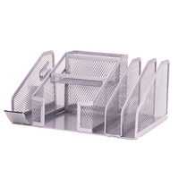 Organizer na biurko wielofunkcyjny 6A srebrny